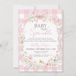 Einladung zur Baby Sprinkle-Party 'Wildflower Butt