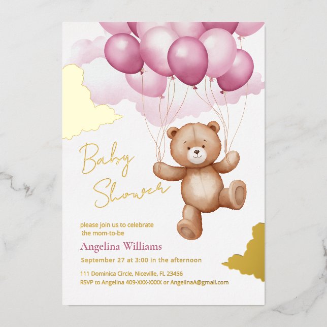 Einladung zur Babydusche (Vorderseite)