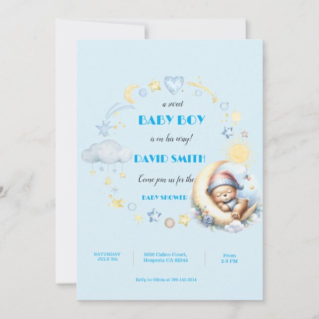 Einladung zur Babydusche (Vorderseite)