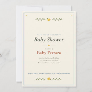 Einladung zur Babyparty an der Amalfiküste