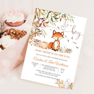 Einladung zur Babyparty Autumn Fox