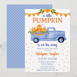 Einladung zur Babyparty für den kleinen Kürbisjung