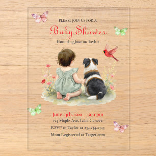 Einladung zur Babyparty für ein Baby Mädchen und i