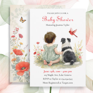 Einladung zur Babyparty für ein Baby Mädchen und i