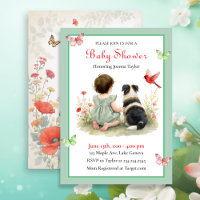 Einladung zur Babyparty für ein Baby Mädchen und i