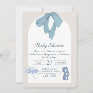 Einladung zur Babyparty für einen kleinen Jungen