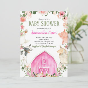 Einladung zur Babyparty für Farm Girl