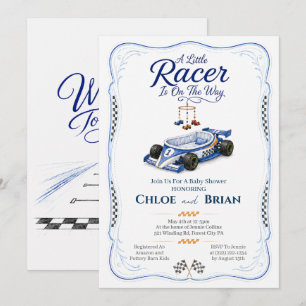 Einladung zur Babyparty für Little Racer-Kinderbet