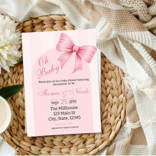 Einladung zur Babyparty für Mädchen Coquette-Bowle