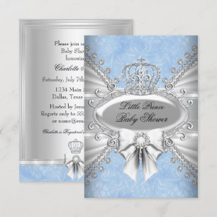 Einladung zur Babyparty 'Kleine Prinz Diamantkrone