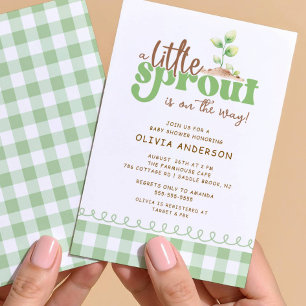 Einladung zur Babyparty Little Sprout