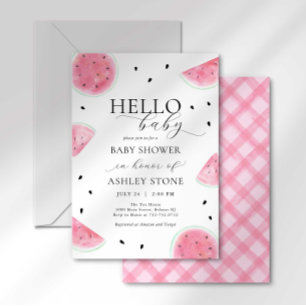Einladung zur Babyparty Little Sweetie Wassermelon