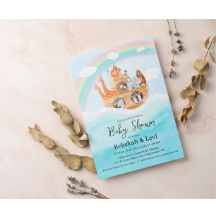 Einladung zur Babyparty mit Noahs Arche