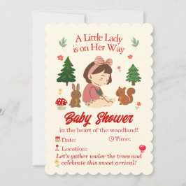 Einladung zur Babyparty mit Waldtieren
