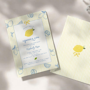 Einladung zur Babyparty mit Zitronen-Motiv: Handge