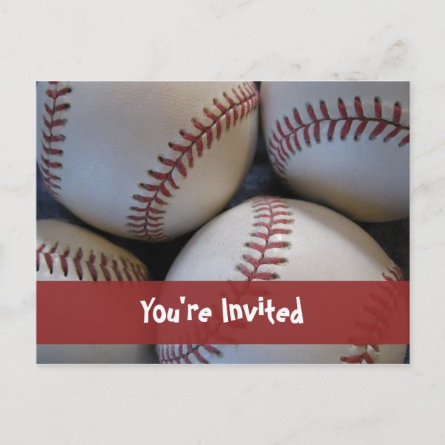 Einladung zur Baseball Postkarte (Vorderseite)