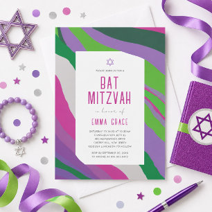 Einladung zur Bat Mitzvah Moderne Abstraktion