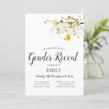 Einladung zur Bee Baby Shower