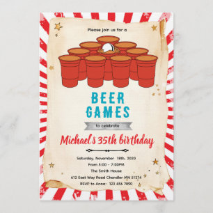 Einladung zur Beer-Pong-Party