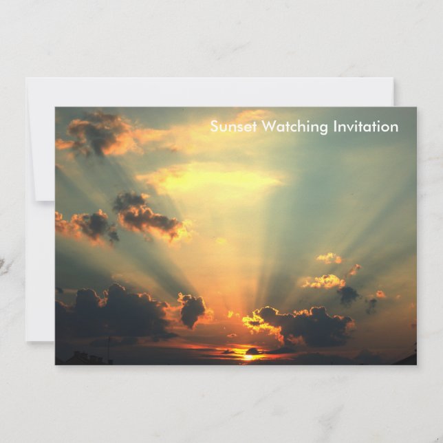 Einladung zur Beobachtung von Sonnenuntergängen (Vorderseite)
