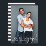 Einladung zur Bewerbung eines Whimsical Script-Fot<br><div class="desc">Moderne Foto-Einladung mit Streifenmuster.</div>