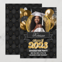 Einladung zur Black and Gold Graduation Party