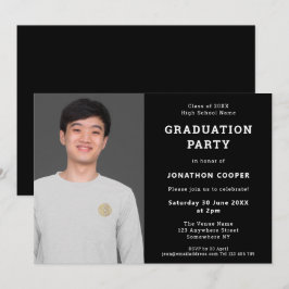 Einladung zur Black Foto Graduation Party