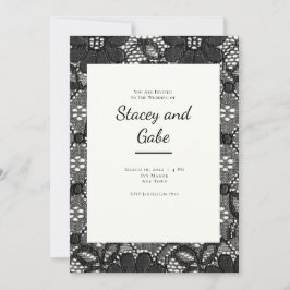 Einladung zur Black Lace Hochzeit