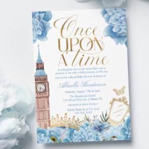 Einladung zur Blaue Es war einmal Prinzessin Baby
