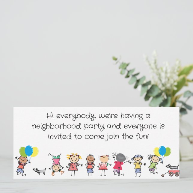 EINLADUNG ZUR BLOCKPARTY (Stehend Vorderseite)