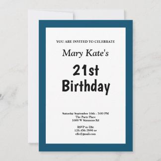 Einladung zur Blue Gerahmt Birthday Party