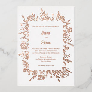 Einladung zur Blume von Peony Foil