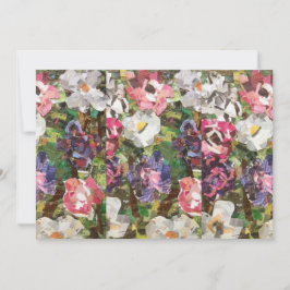 Einladung zur Blume von rosa Papier