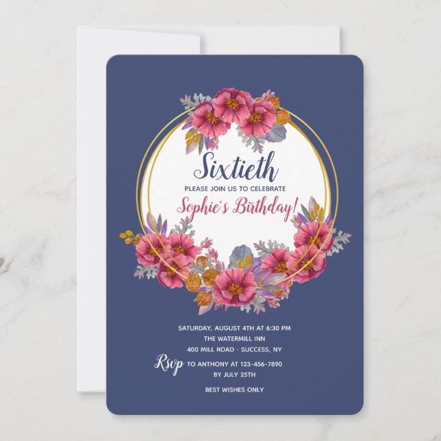 Einladung zur Blumenbearbeitung (Vorderseite)