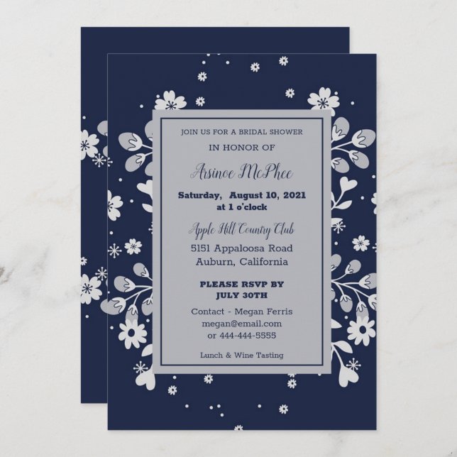 Einladung zur Blumendusche (Vorne/Hinten)