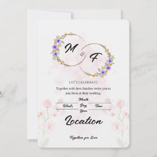 Einladung zur Blumenhochzeit