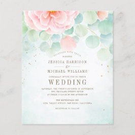 Einladung zur Blumenhochzeit von Budget Airy Folia