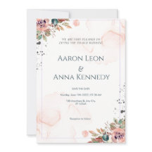 Einladung zur Blush Floral Wedding