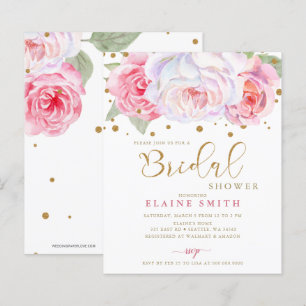 Einladung zur Blush Gold Blumendusche