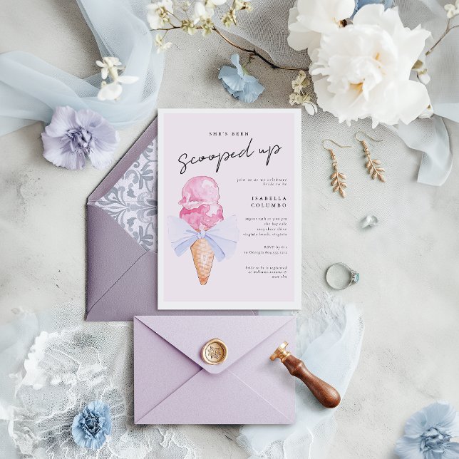 Einladung zur Brautdusche (Scooped Up Bridal Shower Invitation )
