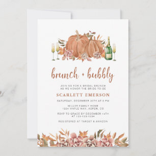 Einladung zur Brautparty im Herbst-Brunch