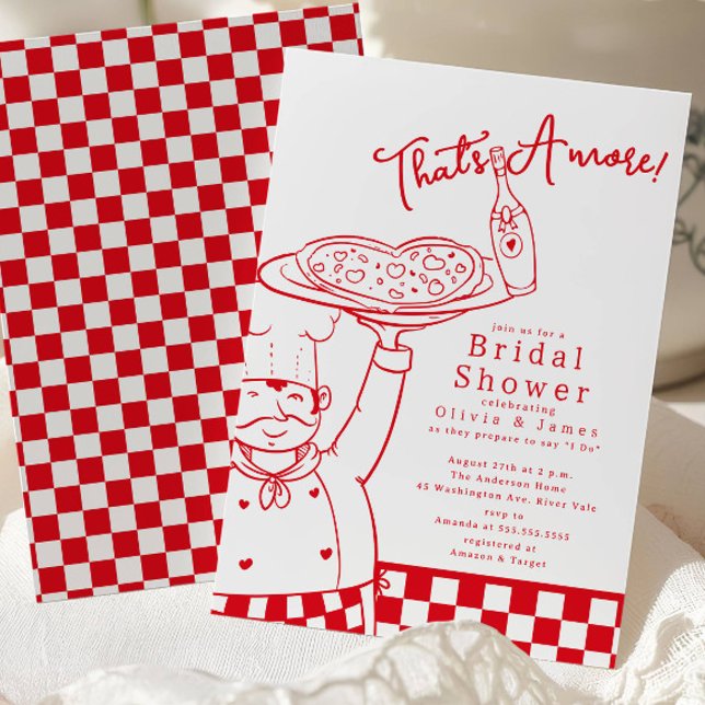 Einladung zur Bridal Shower von That’s Amore Pizza (Von Creator hochgeladen)