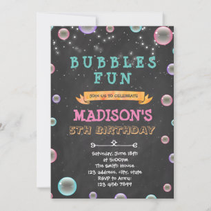 Einladung zur Bubble-Spaß-Party