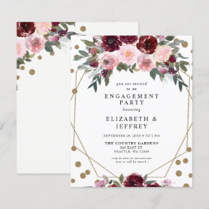 Einladung zur "Budget Burgundy Gold Engagement Par