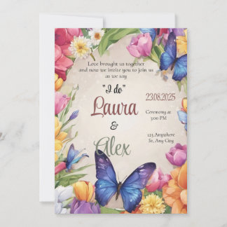 Einladung zur Butterfly-Hochzeit