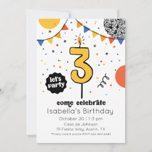 Einladung zur Candle Doodle zum dritten Geburtstag