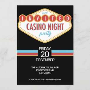 Einladung zur Casino Nacht Party