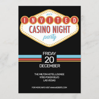 Einladung zur Casino Nacht Party