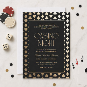 Einladung zur Casino Nacht - Schwarze Goldene Spie