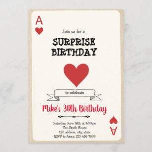 Einladung zur Casino-Spielkarte